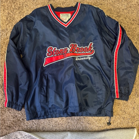 Steve & Barry's Other - Steve & Barry's Navy Pullover Varsity Jacket with Red & White Trim